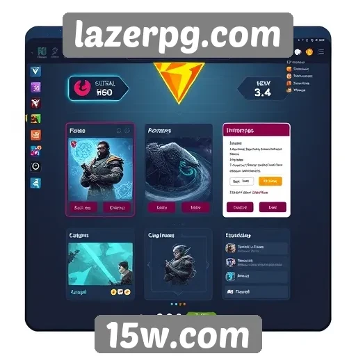 Análise da interface do usuário no lazerpg.com